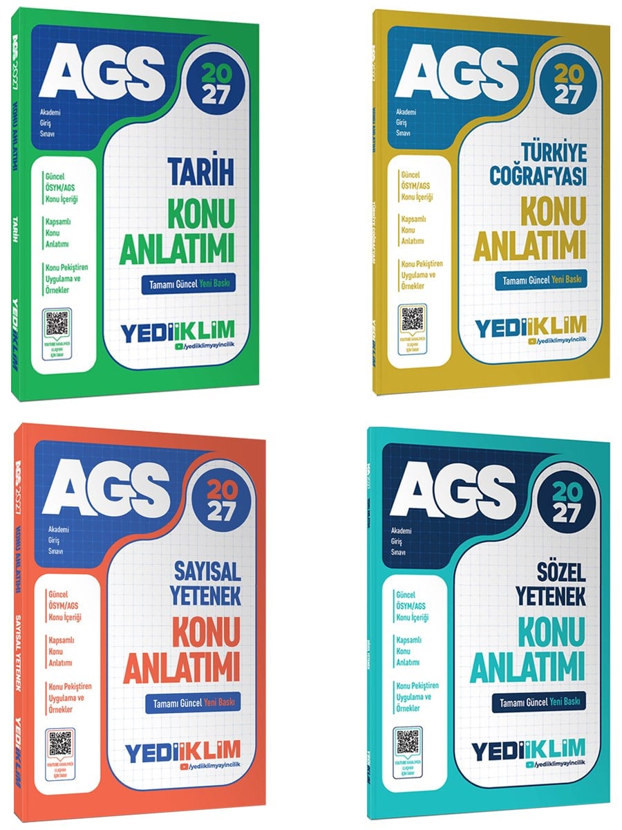Yediiklim Yayınları 2027 MEB AGS Konu Anlatımı Seti 4 Kitap