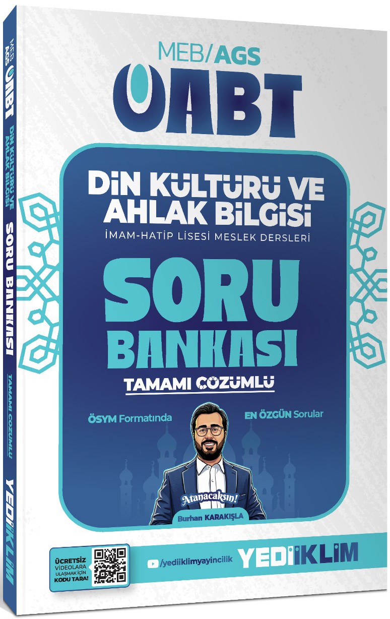 Yediiklim Yayınları 2027 MEB AGS ÖABT Din Kültürü ve Ahlak Bilgisi Tamamı çözümlü Soru Bankası