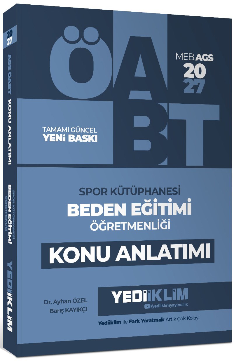 Yediiklim Yayınları 2027 MEB AGS ÖABT Spor Kütüphanesi Beden Eğitimi Öğretmenliği Konu Anlatımı