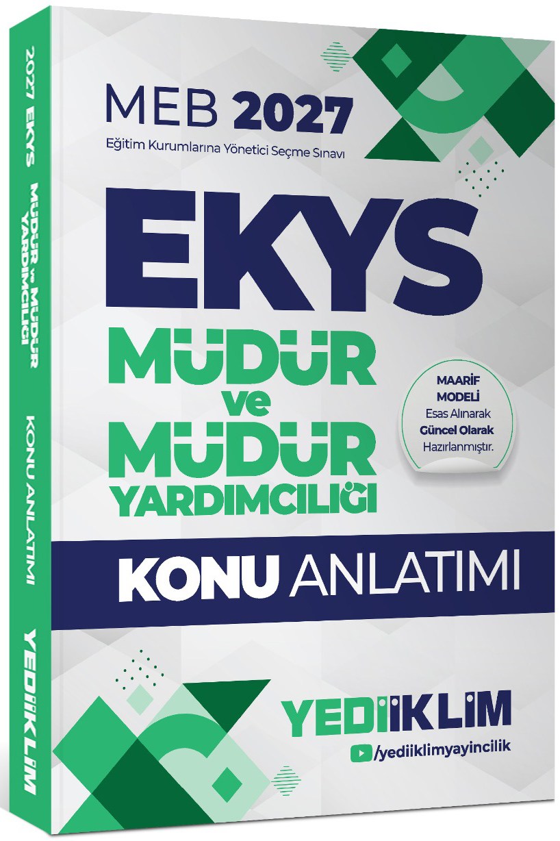 Yediiklim Yayınları 2027 MEB EKYS Müdür  ve Müdür Yardımcılığı Konu Anlatımı