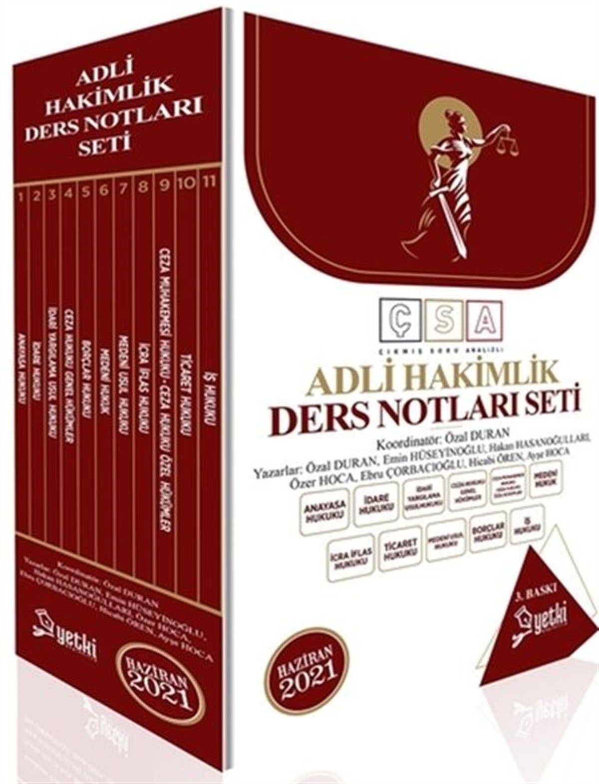 Yetki Yayınları 2025 ÇSA Adli Hakimlik Ders Notu Seti
