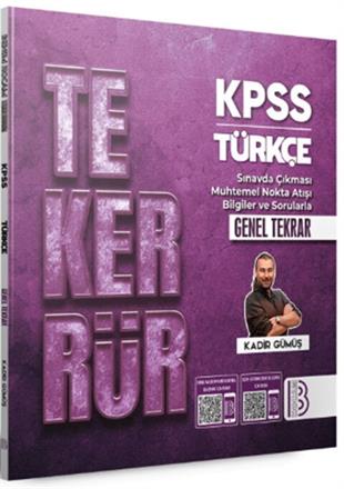 Benim Hocam Yayınları KPSS Türkçe Tekerrür Genel Tekrar
