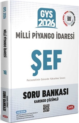 Data Yayınları 2026 GYS Milli Piyango İdaresi Şef Soru Bankası