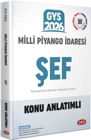 Data Yayınları 2026 GYS Milli Piyango İdaresi Şef Konu Anlatımlı