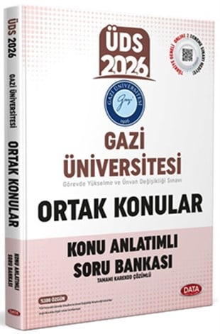 Data Yayınları 2026 Gazi Üniversitesi ÜDS Ortak Konular Konu Anlatımlı Soru Bankası
