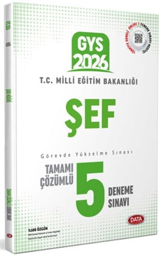 Data Yayınları 2026 Milli Eğitim Bakanlığı Şef GYS Tamamı Çözümlü 5 Deneme Sınavı