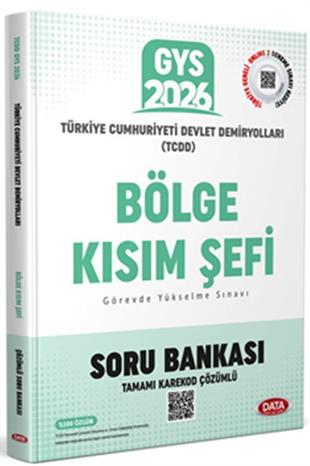 Data Yayınları 2026 TCDD GYS Bölge Kısım Şefi Çözümlü Soru Bankası