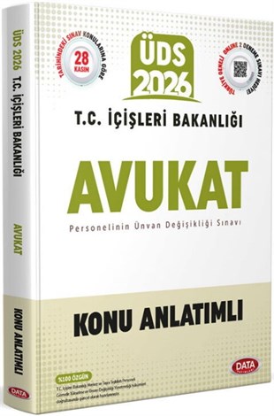 Data Yayınları 2026 ÜDS T.C. İçişleri Bakanlığı Avukat Konu Anlatımlı
