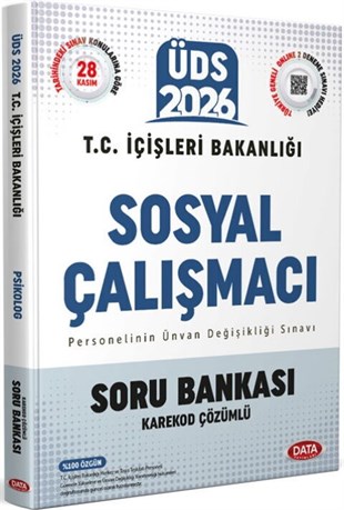 Data Yayınları 2026 ÜDS T.C. İçişleri Bakanlığı Sosyal Çalışmacı Soru Bankası