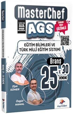Dizgi Kitap MasterChef MEB AGS Eğitim Bilimleri ve Türk Milli Eğitim Sistemi 25 Branş Deneme