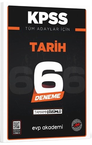 EVP Akademi KPSS Tüm Adaylar İçin Tarih 6 Deneme