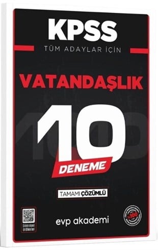 EVP Akademi KPSS Tüm Adaylar İçin Vatandaşlık 10 Deneme