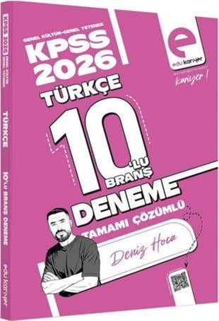 Edu Kariyer Deniz Hoca 2026 KPSS Türkçe 10 lu Branş Deneme