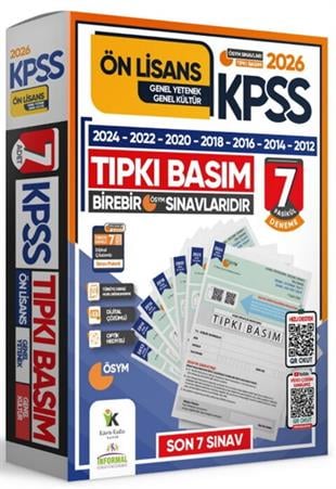 İnformal Yayınları 2026 KPSS Ön Lisans ÖSYM Çıkmış Soru Tıpkı Basım 7 li Deneme