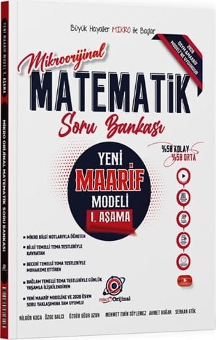 Orijinal Mikro TYT Matematik Maarif Modeli 1. Aşama Soru Bankası