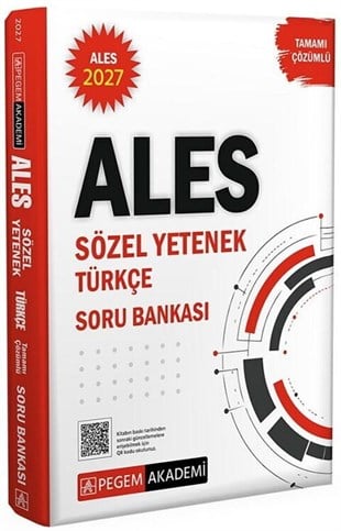 Pegem Yayınları 2027 ALES Sözel Yetenek Türkçe Tamamı Çözümlü Soru Bankası