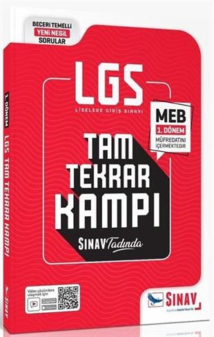 Sınav Yayınları 8. Sınıf LGS 1. Dönem Tam Tekrar Kamp Kitabı