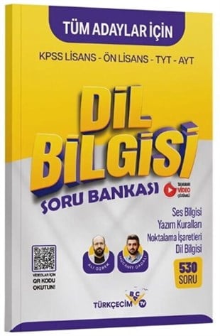 Türkçecim TV KPSS TYT AYT Dil Bilgisi Soru Bankası