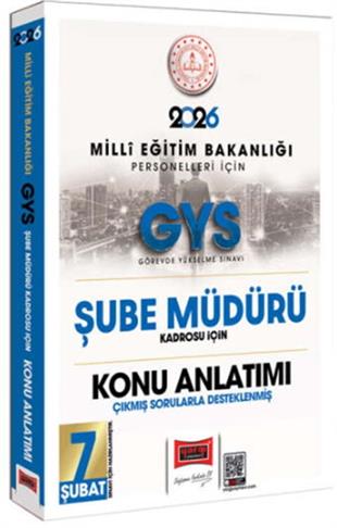 Yargı Yayınları 2026 MEB Personelleri İçin GYS Şube Müdürü Kadrosu İçin Çıkmış Sorularla Desteklenmiş Konu Anlatımı