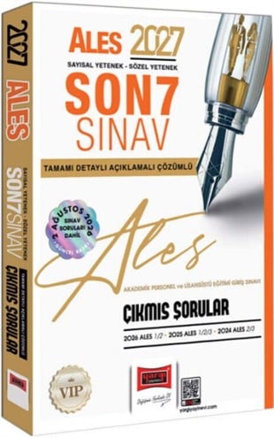 Yargı Yayınları 2027 ALES Sayısal Sözel Yetenek Son 7 Sınav Tamamı Çözümlü Çıkmış Sorular