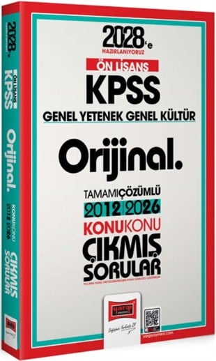 Yargı Yayınları 2027 KPSS Lise Ön Lisans GK GY Orijinal 2012 2026 Konu Konu Çıkmış Sorular