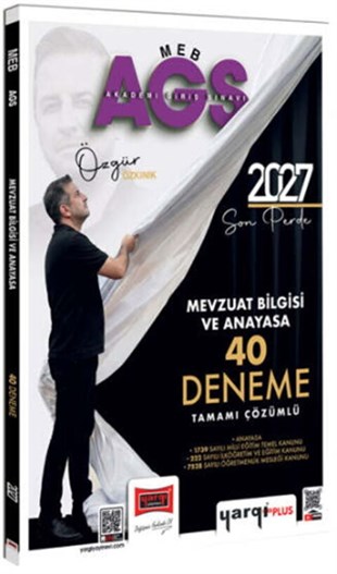 Yargı Yayınları 2027 MEB AGS Mevzuat Bilgisi ve Anayasa Tamamı Çözümlü 40 Deneme
