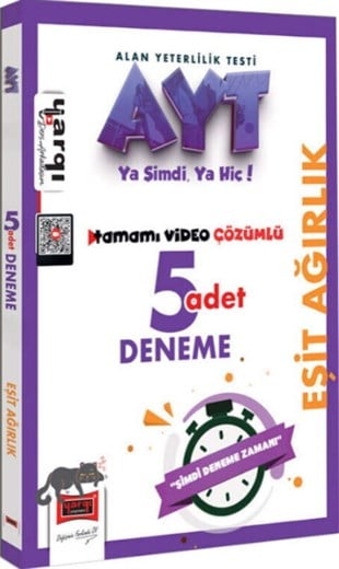 Yargı Yayınları AYT Eşit Ağırlık Tamamı Video Çözümlü 5 Deneme