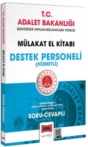 Yargı Yayınları T.C. Adalet Bakanlığı Destek Personeli Hizmetli Mülakat El Kitabı Soru-Cevaplı