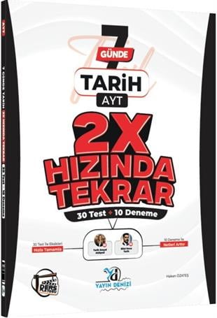 Yayın Denizi AYT Tarih Ders Platosu 7 Günde 2X Hızında Tekrar Deneme
