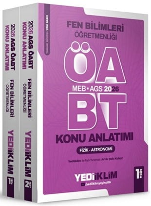 Yediiklim Yayınları 2026 MEB AGS ÖABT Fen Bilimleri Öğretmenliği Konu Anlatımı 2 Cilt