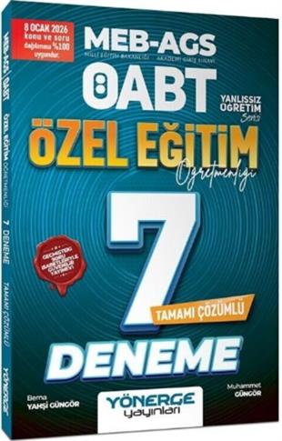Yönerge Yayınları 2026 ÖABT MEB AGS Özel Eğitim Öğretmenliği 7 Deneme