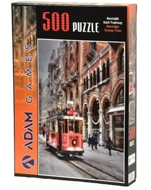 Adam Games Nostaljik Karlı Tramvay 500 Parça Puzzle 48 x 68