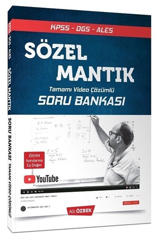 Ali Özbek 2021 KPSS DGS ALES Sözel Mantık Soru Bankası Video Çözümlü