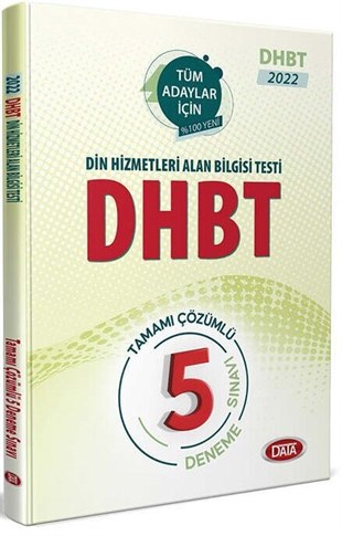Data Yayınları 2023 DHBT Tüm Adaylar İçin Tamamı Çözümlü 5 Deneme Sınavı