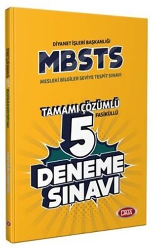 Data Yayınları MBSTS Diyanet İşleri Başkanlığı Mesleki Bilgiler Sınav Tespit 5 Deneme