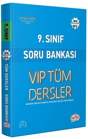 Editör Yayınları 9. Sınıf VİP Tüm Dersler Soru Bankası