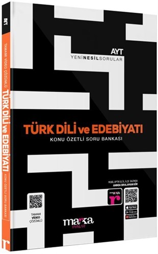 Marka Yayınları 2023 AYT Türk Dili ve Edebiyatı Konu Özetli Yeni Nesil Soru Bankası Tamamı Video Çözümlü