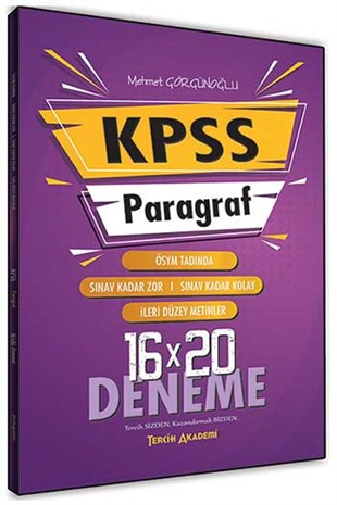 Tercih Akademi KPSS Paragraf 16 x 20 Deneme
