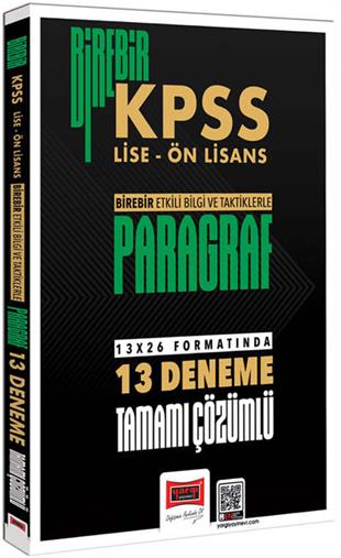 Yargı Yayınları 2026 Birebir KPSS Lise Ön Lisans Paragraf Tamamı Çözümlü 13 Deneme