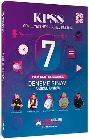 Yediiklim 2026 KPSS Genel Yetenek Genel Kültür Fasikül Fasikül 7 Deneme Sınavı Tamamı Çözümlü
