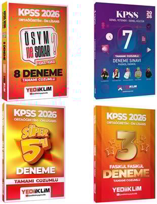 Yediiklim 2026 KPSS Ortaöğretim Ön Lisans Net Arttıran Deneme Seti