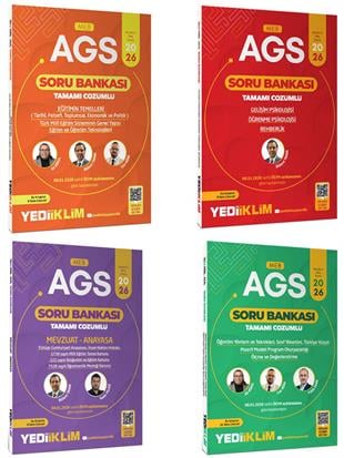 Yediiklim 2026 MEB AGS Eğitimin Temelleri ,Mevzuat Anayasa,ÖYT Sınıf Yönetimi ,Gelişim Psikolojisi Tamamı Çözümlü Soru Bankası Seti