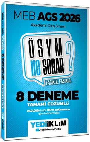 Yediiklim 2026 MEB AGS ÖSYM Ne Sorar Tamamı Çözümlü 8 Fasikül Deneme Sınavı