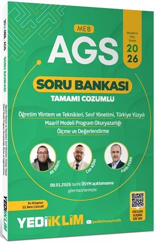 Yediiklim 2026 MEB AGS ÖYT Sınıf Yönetimi TYMM Program Okuryazarlığı Ölçme ve Değerlendirme Tamamı Çözümlü Soru Bankası