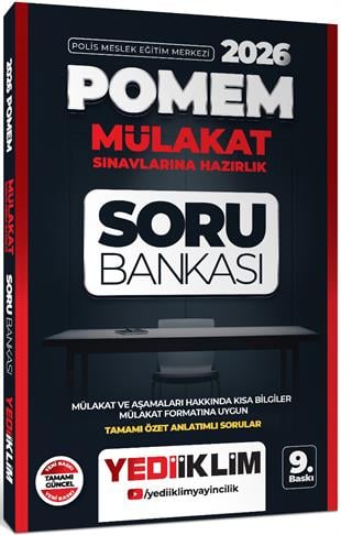 Yediiklim 2026 POMEM Mülakat Sınavlarına Hazırlık Tamamı Özet Anlatımlı Soru Bankası 9. Baskı