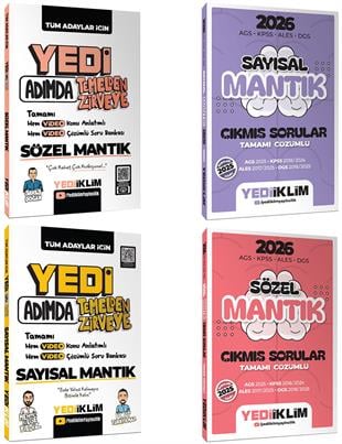 Yediiklim 2026 Tüm Adaylar İçin Sayısal-Sözel Mantık Sorular Seti 4 Kitap