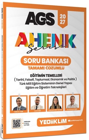 Yediiklim 2027 AGS Ahenk Serisi Eğitimin Temelleri Tamamı Çözümlü Soru Bankası