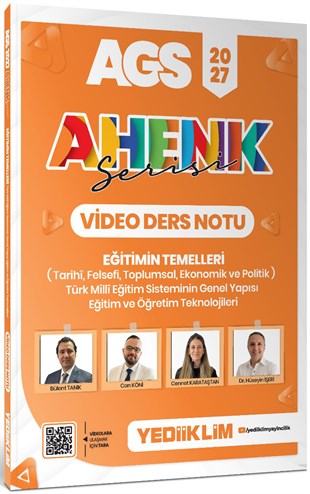 Yediiklim 2027 AGS Ahenk Serisi Eğitimin Temelleri  ve Temel Kavramlar Türk Milli Eğitim Sisteminin Genel Yapısı Eğitim ve Öğrenme Teknolojileri Video Ders Notu