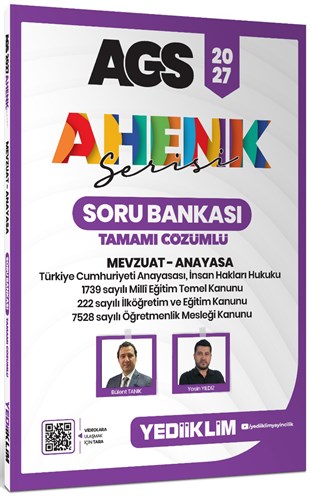 Yediiklim 2027 AGS Ahenk Serisi Mevzuat Anayasa Tamamı Çözümlü Soru Bankası