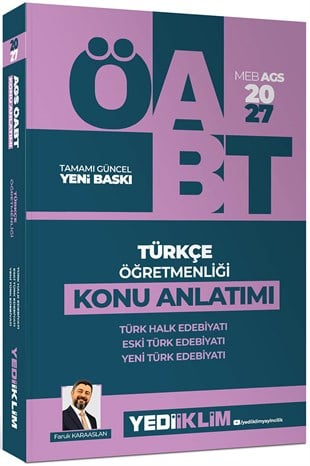 Yediiklim 2027 MEB AGS ÖABT Türkçe Öğretmenliği Türk Halk Edebiyatı Yeni Türk Edebiyatı Eski Türk Edebiyatı Konu Anlatımı